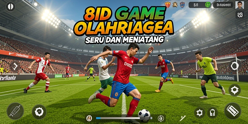Screenshot 8ID menampilkan aksi seru permainan olahraga.