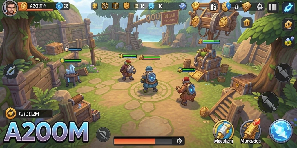 Tampilan screenshot gameplay A200M yang mengasyikkan dan interaktif.