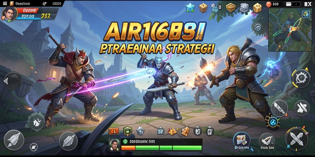 Tampilan gameplay AIR168 yang menampilkan strategi pertempuran yang mendebarkan.