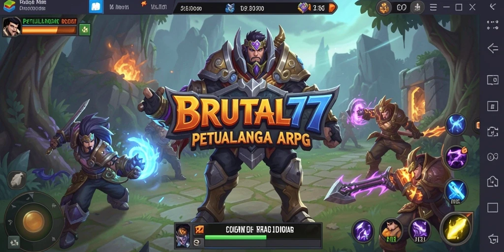 Tampilan gameplay BRUTAL77 yang mendebarkan dan mengasyikkan.