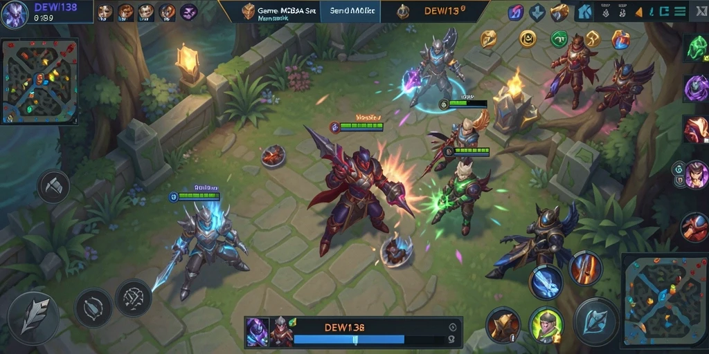 Tangkapan layar gameplay DEWI138 menampilkan momen pertarungan seru.