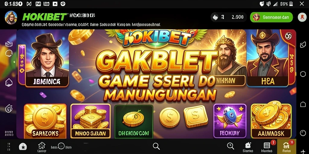 Tampilan menarik gameplay Slot HOKIBET yang penuh warna.