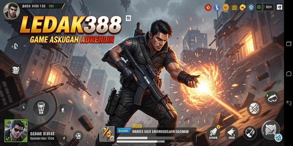 Tampilan gameplay menegangkan dari LEDAK388 yang penuh aksi.