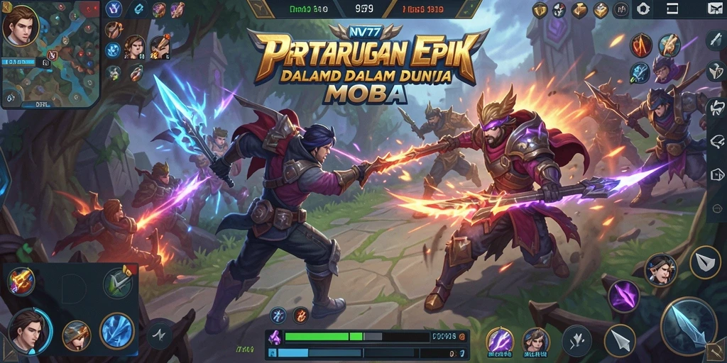 Tangkapan layar gameplay <strong>NV77</strong> menampilkan pertempuran seru antara tim dan strategi yang digunakan.