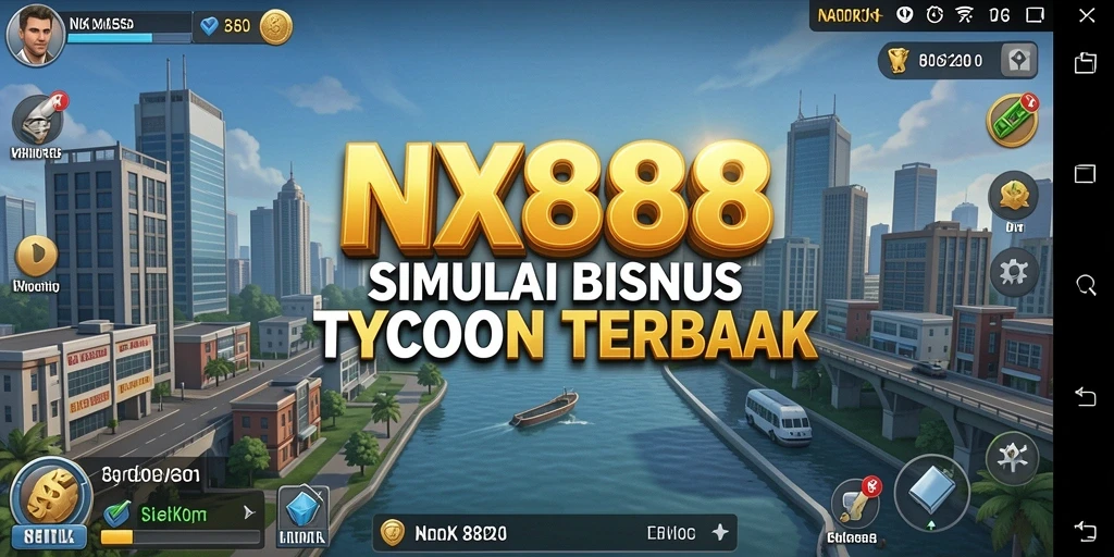 Screenshot gameplay NX888 menunjukkan strategi manajemen bisnis yang menarik.