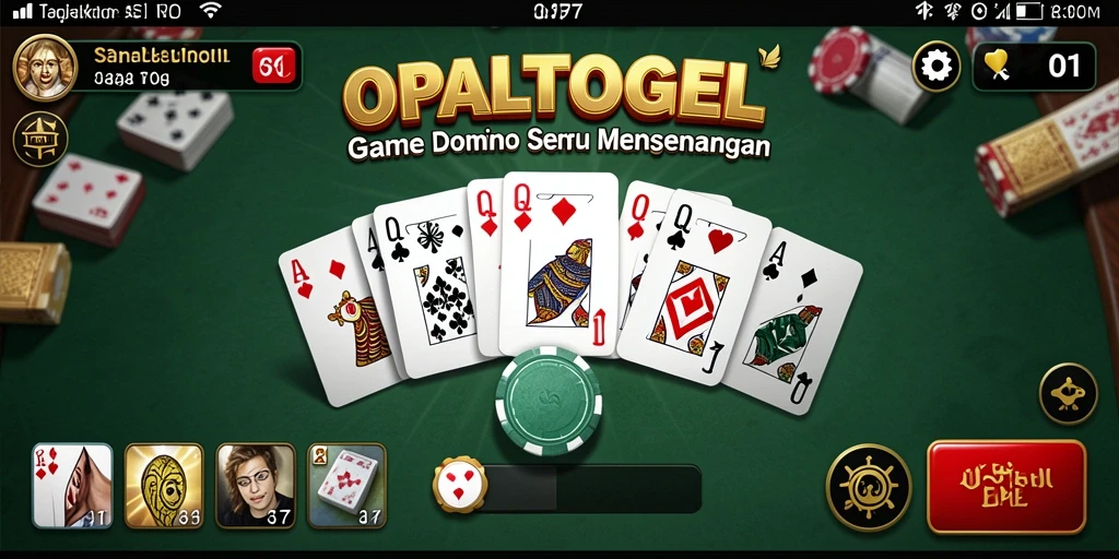 Tampilan seru dari gameplay Domino di OPALTOGEL.