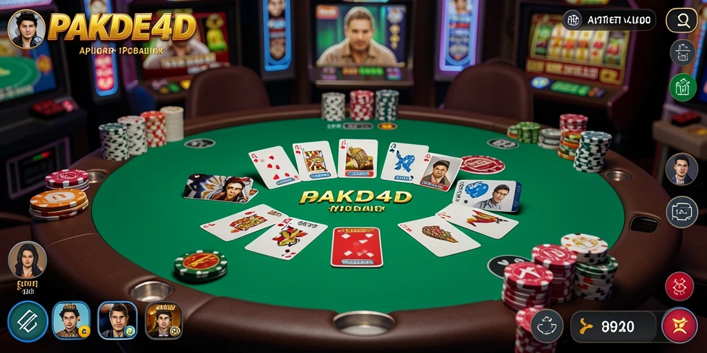Screenshot PAKDE4D menampilkan momen seru permainan Poker.