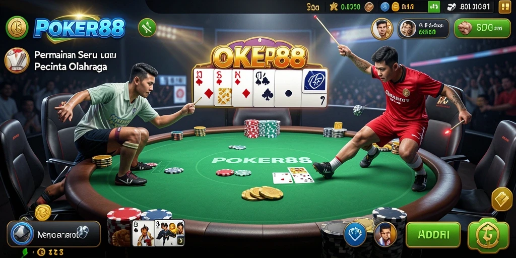 Gameplay seru POKER88 yang memadukan elemen olahraga.