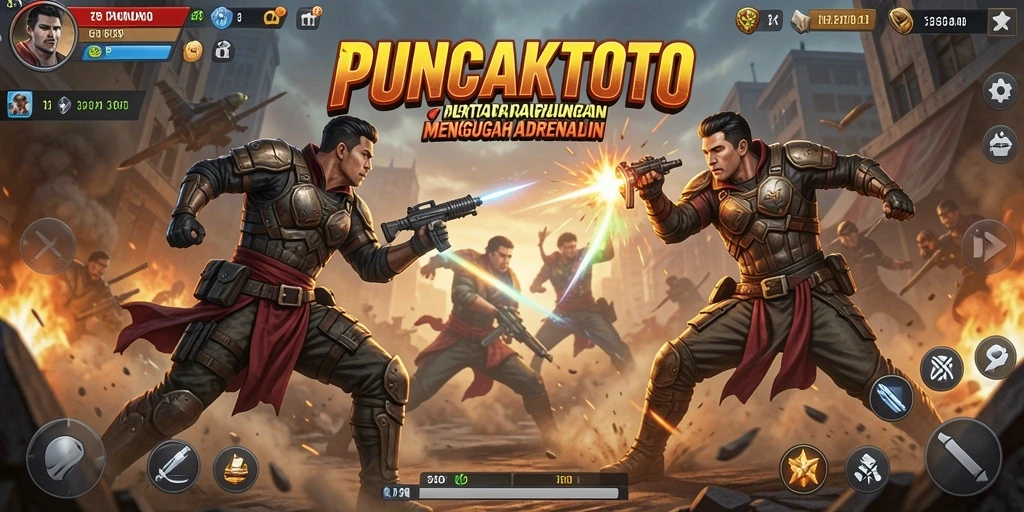 Tangkapan layar gameplay seru dari PUNCAKTOTO dalam aksi pertarungan.