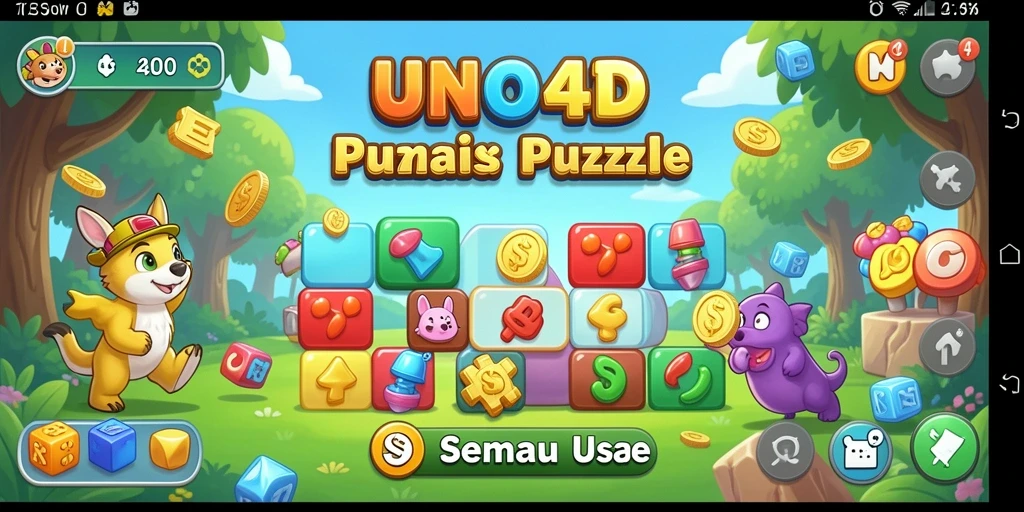 Gameplay menarik dari UNO4D yang menantang otak.